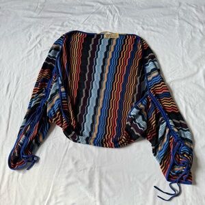 Democracy Multicolor Zigzag Knit Sweater No Size but feels like M